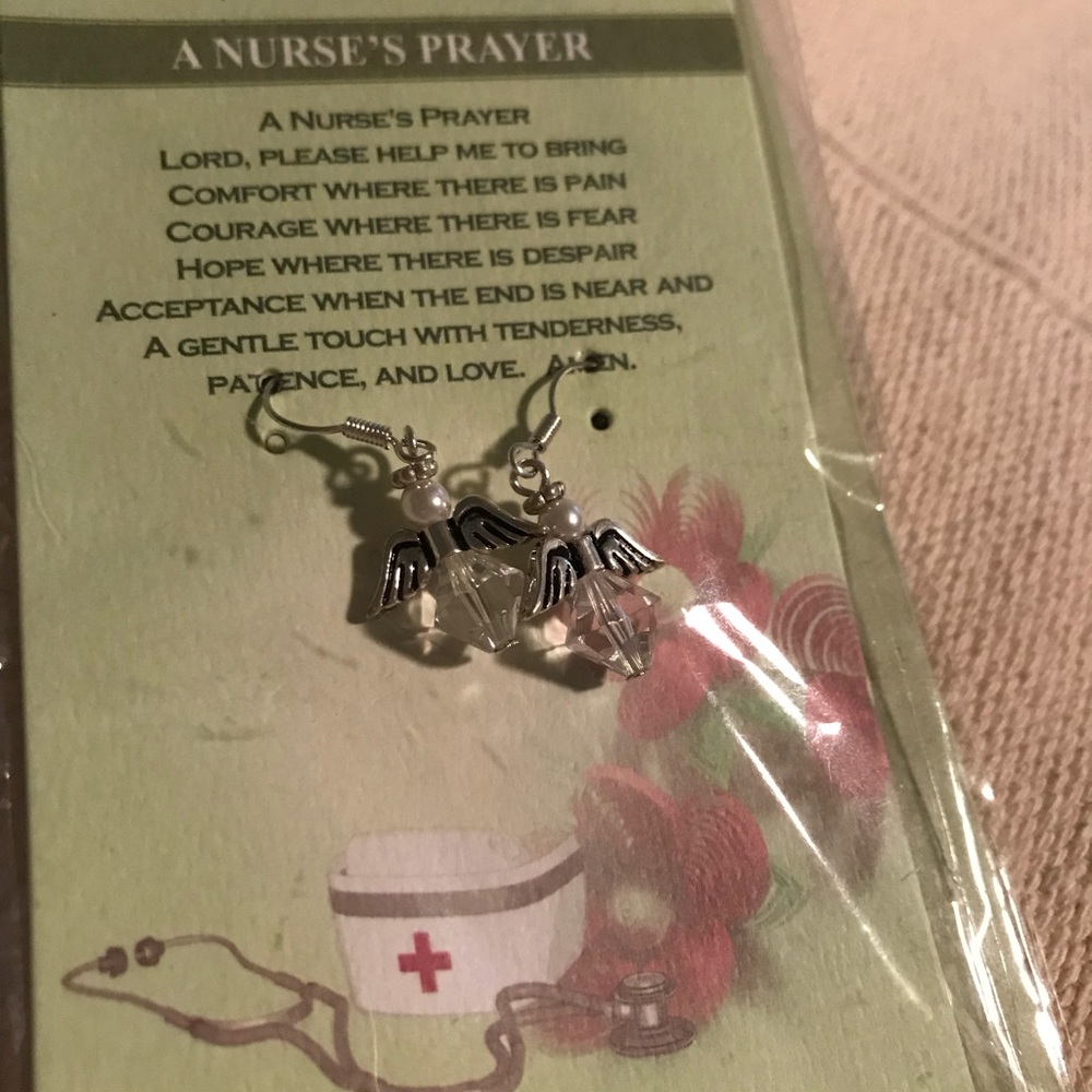Nurse prayer earrings